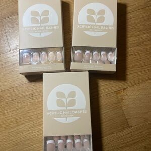 Red Aspen Nude Press-On Nails Short Squaroval French